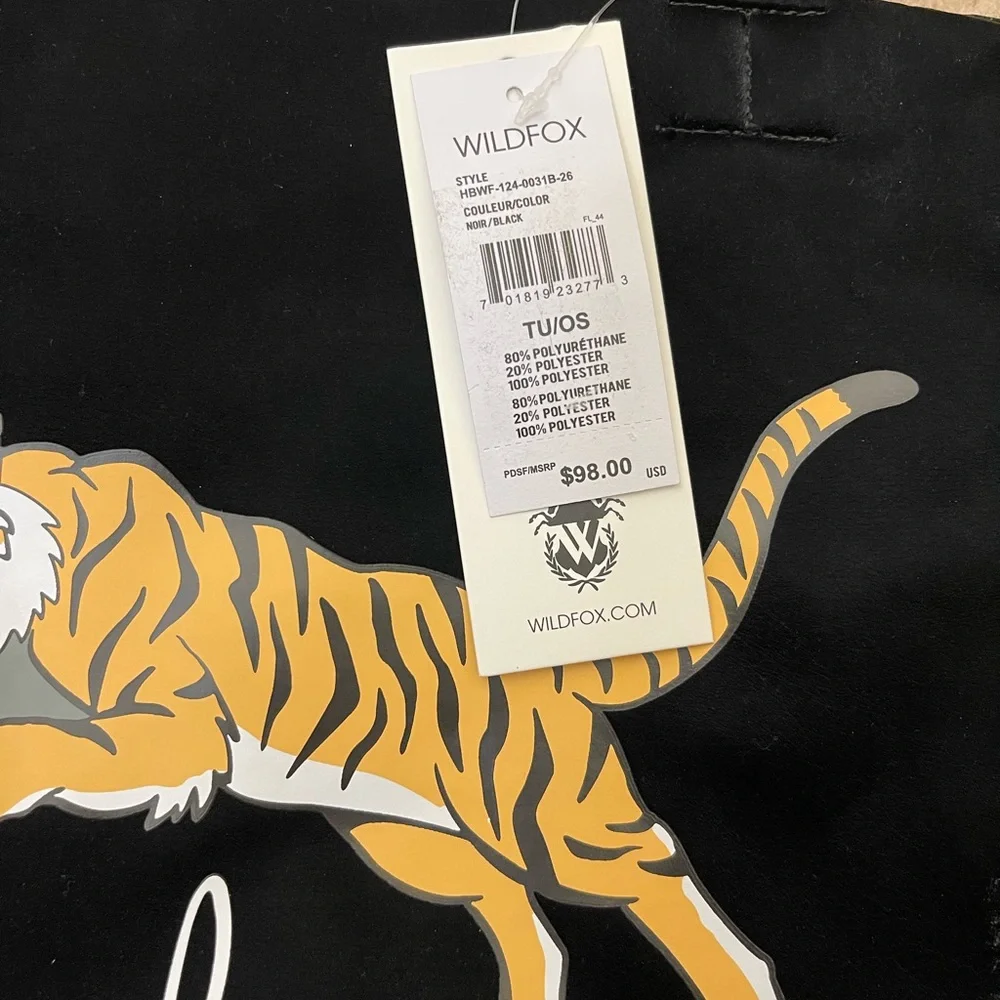 WILDFOX Rebels Black Tote with Tiger Graphic - Picture 7 of 9
